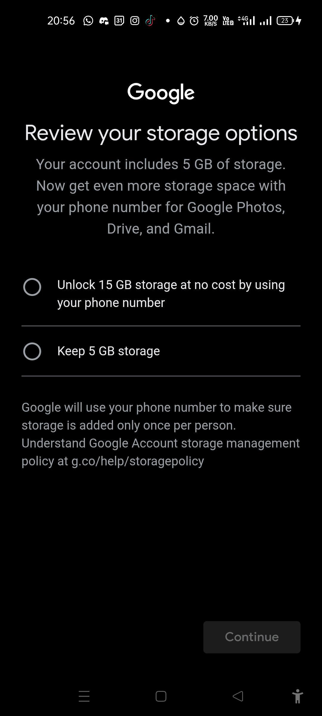 Google opslag in ruil voor telefoonnummer
